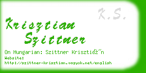 krisztian szittner business card